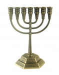 Jerusalem Copper Seven Branch Menorah
