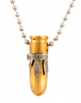 Israeli Army Bullet Bronze Pendant - Chai