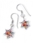 Thousand Flower Star of David Earrings