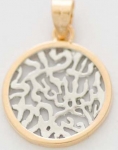 Gold Filled Round Two Color Shema Pendant