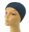 Chaponne Pull On Crocheted Womens Hat with applique by aJudaica