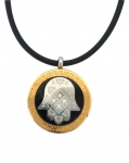 Zirconium Two-Tone Hamsa on Rubber Cord