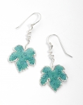 Grape Leaf Earrings - Turquoise