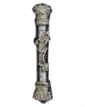 Nickel Plated Car Mezuzah with Travelers Prayer