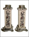 Stone Candlesticks with red stone