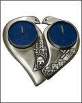 Lovebird Travelling Candlesticks with Jerusalem Design
