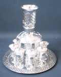 Silver plated kiddush cups set