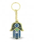 Blue Hamsa Mazal Keychain