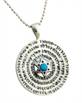 Round Silver pendant with Star of David