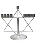 Metal Star of David Hanukah Menorah
