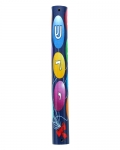 Wood Balloon Alef Bet Mezuzah
