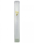Clear Plastic Mezuzah with rubber plug