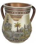 Polyresin Wash Cup with Jerusalem design