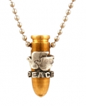 Israeli Army Bullet Bronze Pendant - Dove of Peace