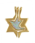 Gold Filled Star of David Dove Pendant