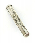 Silver Plated Jerusalem Wall Mezuzah with "Shin"