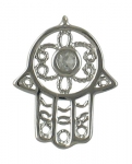 Silver Filigree Hamsa Pendant
