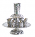 Silver plated kiddush cups set