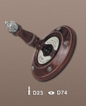 Etz Chaim Torah Scroll silver and wood Roller Plates and Handles