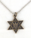 Israel Air Force Star of David Bronze Pendant