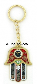 Colorful Hamsa Keychain by aJudaica