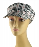 Womens Pink black and red Checked Cap