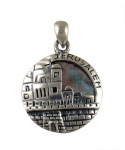 Silver and Opal Jerusalem Pendant