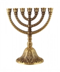 Small Yellow 7 Branch Menorah