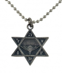 Israeli Army Paratroopers Star of David Metal Pendant