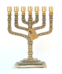 Twelve Tribes 7 Branch Menorah