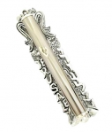 Silver Plated Jerusalem letter Mezuzah