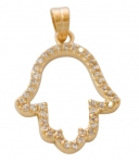 Gold filled Hamsa Pendant