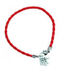 Hamsa "hand made" red braided bracelet