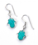 Small Turquoise Hamsa Earrings