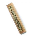 Mahogany with Ancient Gold Mezuzah
