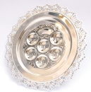 Round Silver Plated Passover Plate