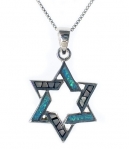 Opal and Sterling Silver David Pendant