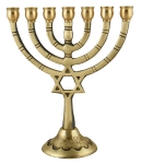 Star of David Seven Branch Menorah