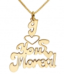Gold Filled "I Love You" English Name Necklace