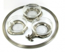 Pewter & Glass Rosh Hashanna plate
