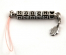 Personalized English Letter Cube Cell Phone Charm