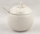 White Ceramic Apple Honey Dish