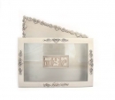 Pewter and Glass Matzah Box