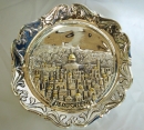 Silver Plated Circular "Jerusalem" Wall Hanging