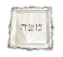 Square Silver Plated Matzah Tray