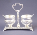 Elegant Silver Plated Salt and Pepper Dish