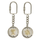 Judaic Keychain - Menorah with Star of David