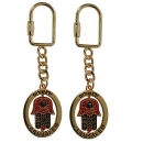 Judaic Keychain - Colorful Hamsa with "Chai"