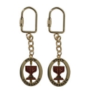 Judaic Keychain - Menorah Design