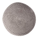 Gray Knitted Kippah 6.5"